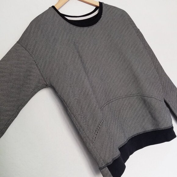 LULULEMON Women's 4 Keep Up Crew Sweatshirt Top Telemark Print Black Mojave Tan - Picture 9 of 16